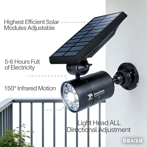 Solar Motion Flood Lights, 1400LM, 9W