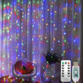 300 LED Curtain String Lights, 9.8x9.8Ft Multicolored