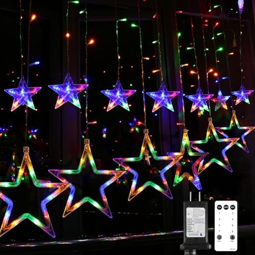Blingstar Star Curtain Lights, 138 LED, 12 Star