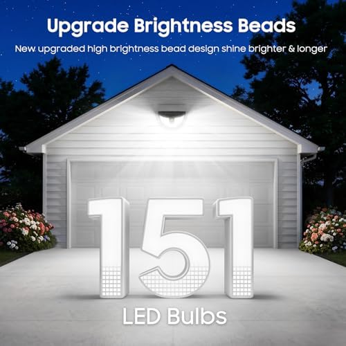 Solar Motion Sensor Lights, 151 LED, 2 Modes