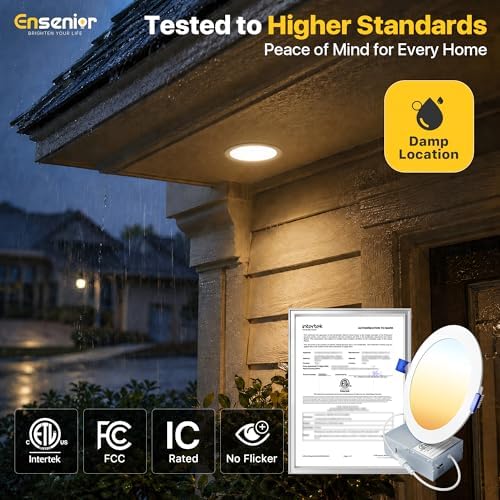 Ensenior 12 Pack 6 Inch LED Recessed Ceiling Light
