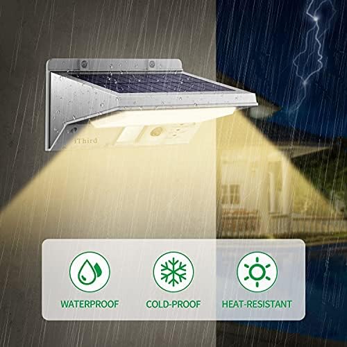 iThird Solar Motion Sensor Light, Stainless Steel, Warm White