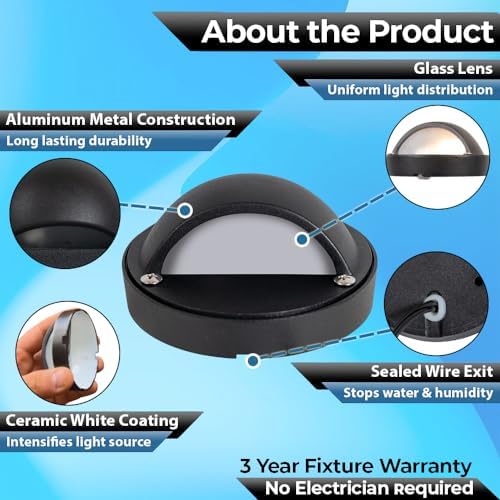 Outdoor LED Deck Lights, Low Voltage, 3.13" Wide