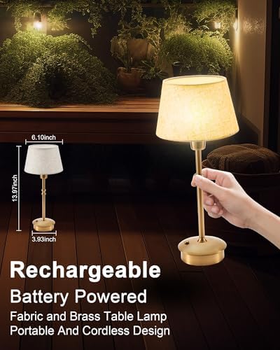 UMEXUS Cordless Rechargeable Table Lamp, Battery Operated
