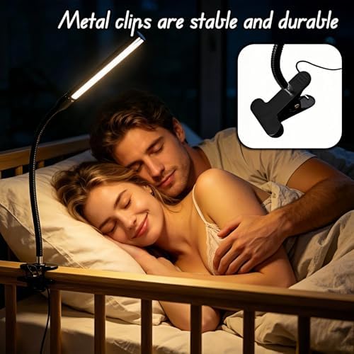 BUBBLE-FLY LED Clip-on Reading Light, 32 LED, 7W Black