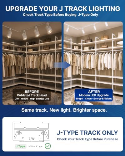 FLSNT 15W LED J-Track Lighting Head, White