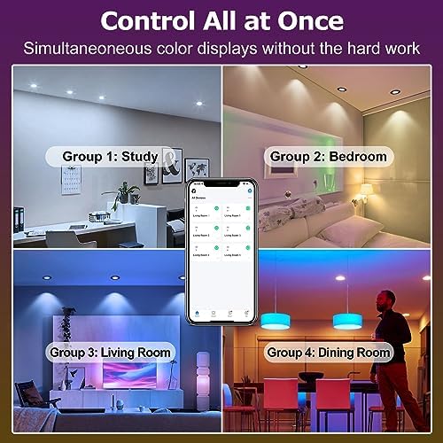 LightingWill 2 Inch Smart WiFi LED Downlight, 10 Pack