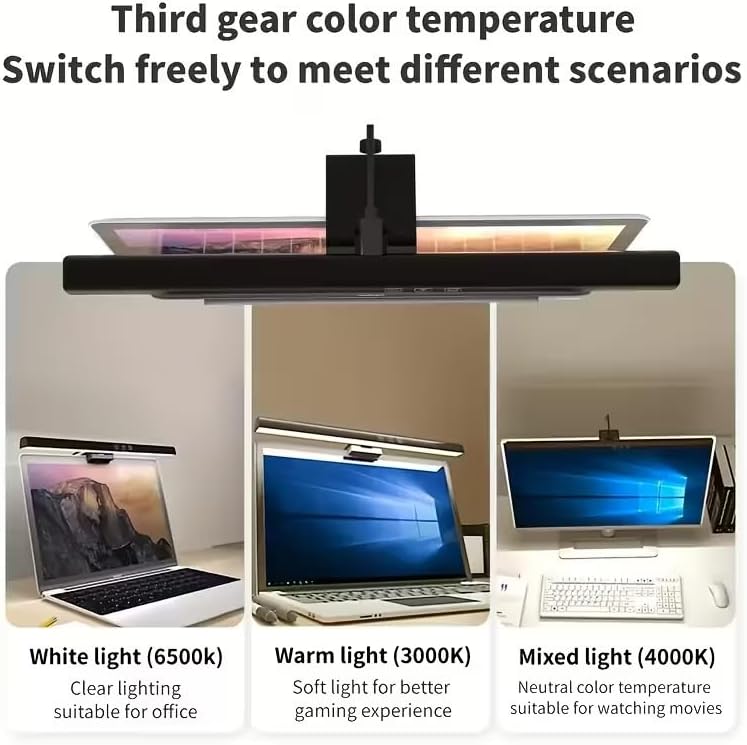 USB Touch-Control Monitor Light Bar for Curved or Flat Screens