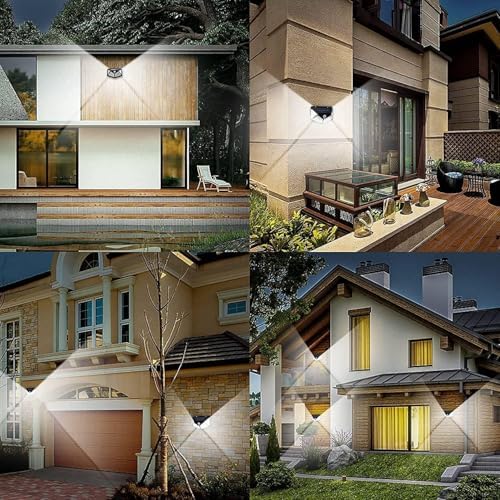 Solar Outdoor Motion Sensor Wall Lights, 6 Pack