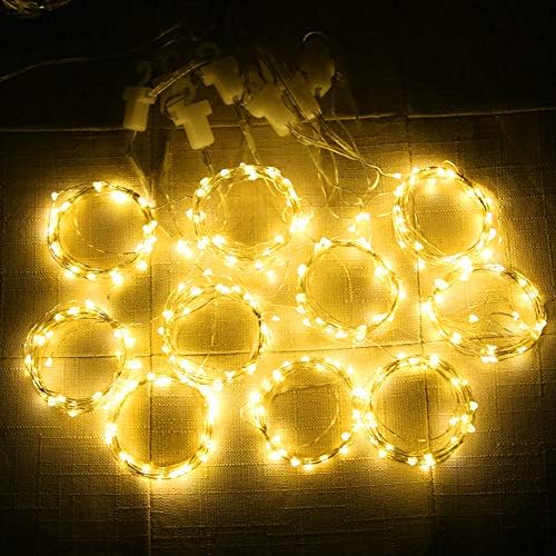 HOME LIGHTING 300 LED Curtain String Lights, Warm White