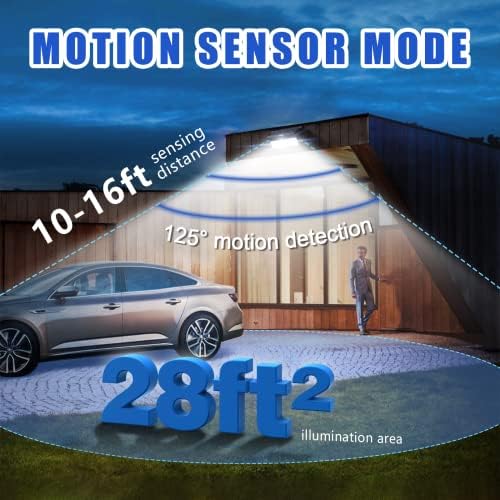 Solar Motion Sensor Security Lights, 2000LM, 4 Pack