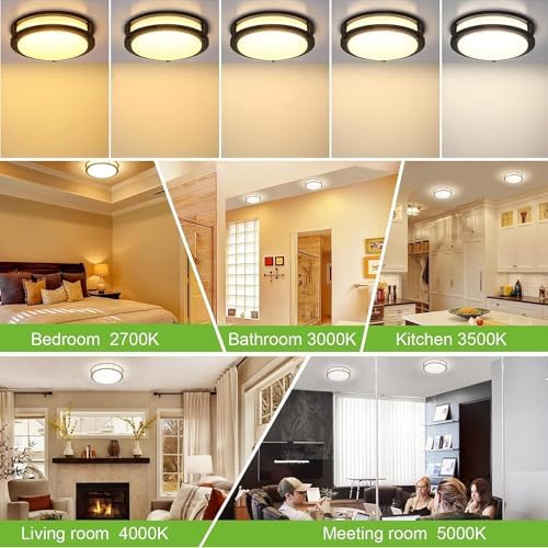 hykolity 13 inch Flush Mount LED Ceiling Light,5CCT