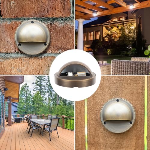 Brass Low Voltage LED Step Light, 3.13in Wide