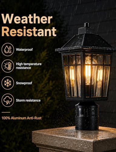 Yisuro Hardwired 360° Motion Sensor Post Light