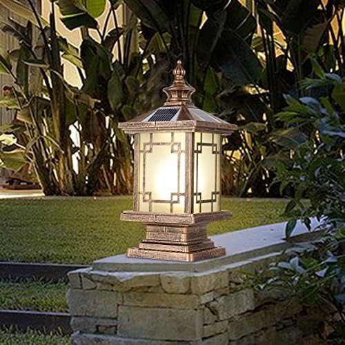 LED Solar Post Light, 15.7" X 7.3", Dimmable
