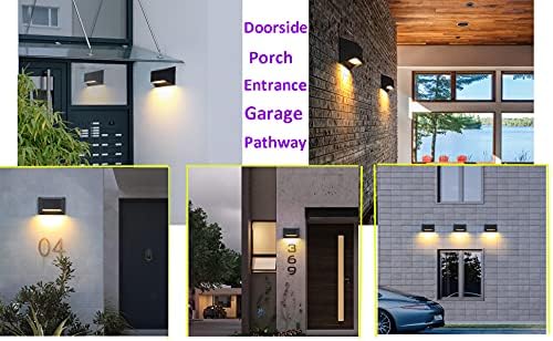 6W LED Outdoor Wall Sconce Step Light, Black