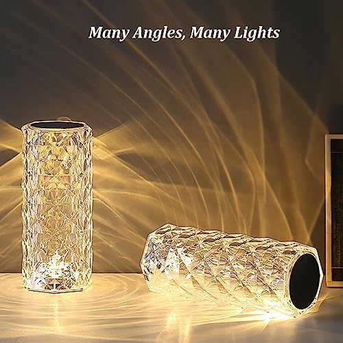 Portable Crystal Rechargeable Table Lamp, White