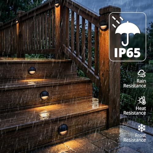GKOLED 12-Pack 2W LED Deck Lights, Black