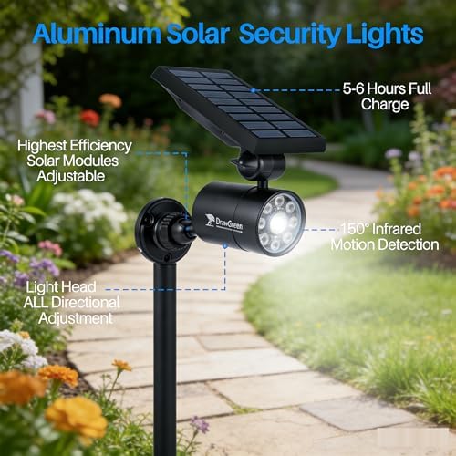 Solar Motion Flood Lights, 1400LM, 9W