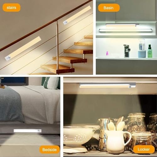 8-in Under Cabinet Lighting Rechargeable,Wireless Motion Sensor 3Pack