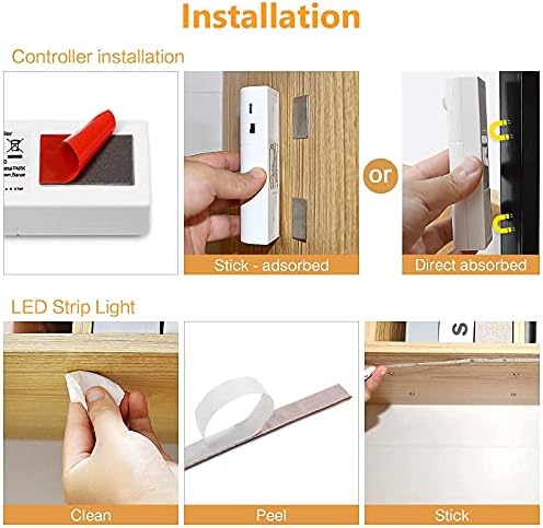 WOBANE Rechargeable Motion Sensor Stair Strip Lights, White