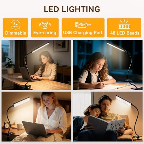5W Clip-On USB Reading Lamp