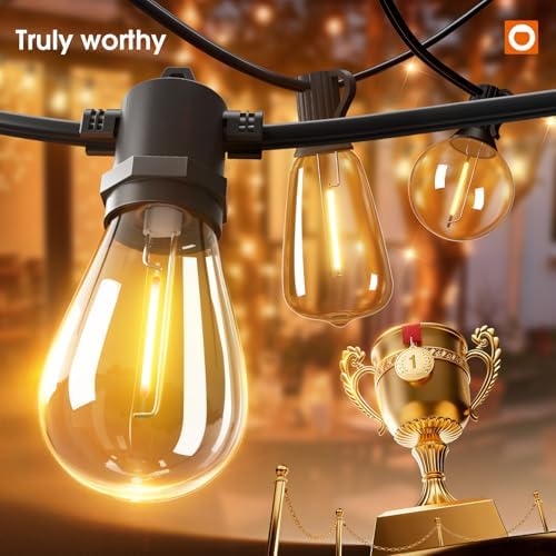 50-Foot Weatherproof LED Patio String Lights