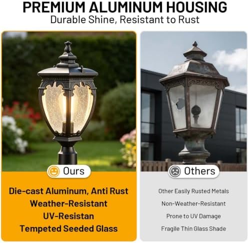 Outdoor Post Lights Hard Wired Exterior Lamp Post Light Fixture