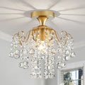 WUZUPS Crystal Chandelier Flushmount Ceiling Light Modern Lighting