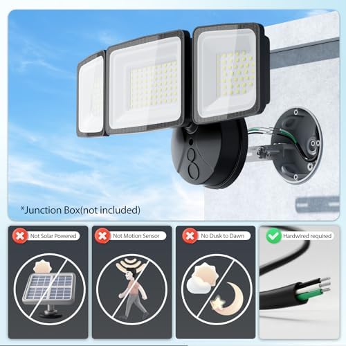 Onforu 150W 15000LM LED Outdoor Security Flood Light