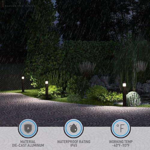 LEONLITE 3CCT LED Bollard Pathway Light, 43"