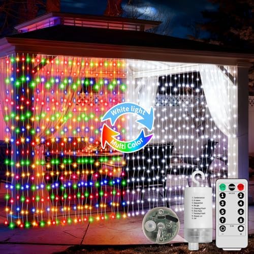 Multicolor Curtain Lights, 10x10ft