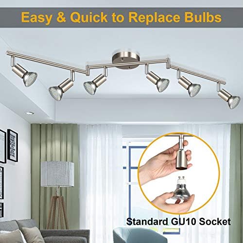 Ascher 6-Light LED Track Lighting Kit, Matt Nickel