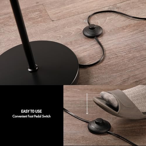 O’Bright Strata Wooden Floor Lamp, Black Light Oak