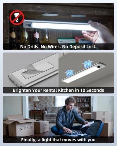 EZVALO 2-Pack 14.5'' Motion Sensor Under Cabinet Lights