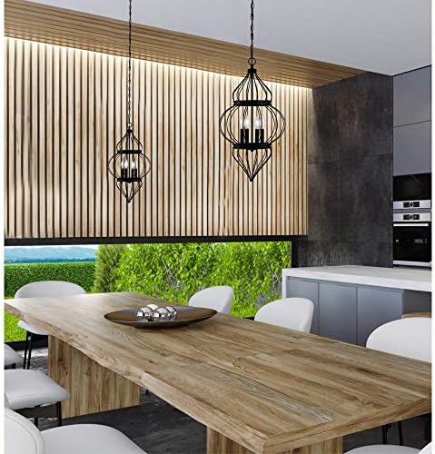 Westinghouse Salma Four-Light Chandelier, Matte Black