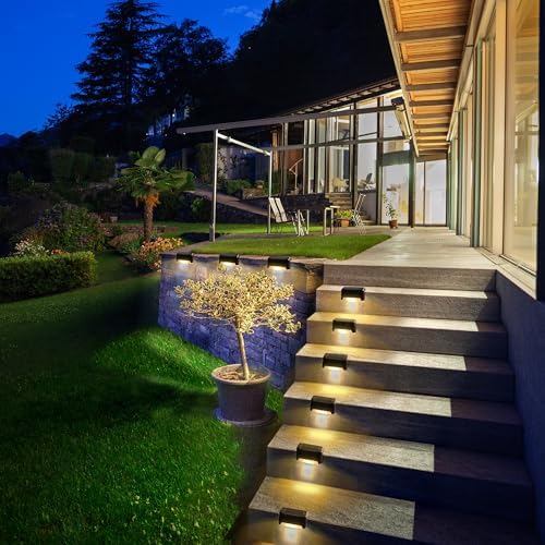 SOLPEX Solar Deck Lights, 12 Pack, Warm White