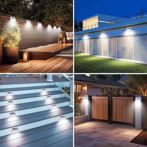 Peasur Solar Motion Sensor Lights, 8 Pack