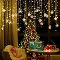 Snowflake LED Curtain Lights, 19Ft/6M 96 LEDs