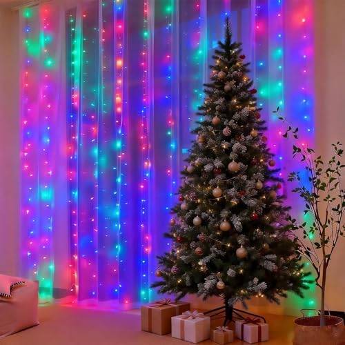 300LED Fairy Curtain Lights, 9.8ft x 9.8ft