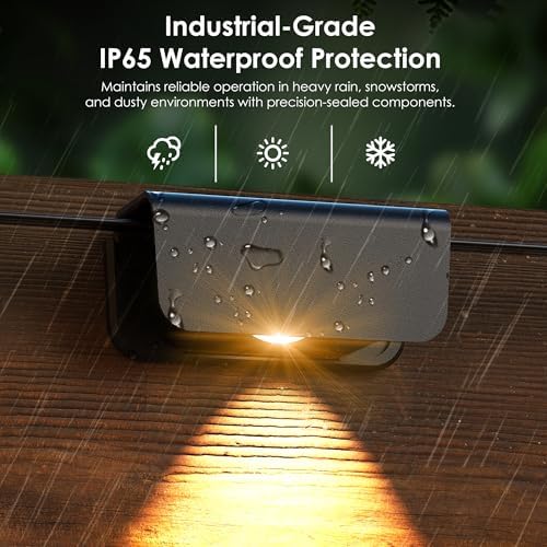 10 Pack Warm White Outdoor Fence Lights