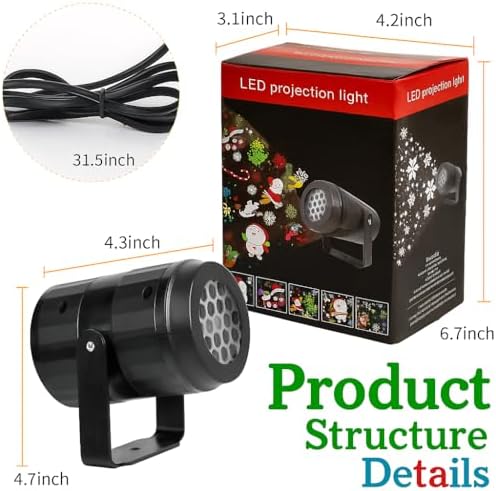 Christmas LED Projector Lights with Decorative Patterns