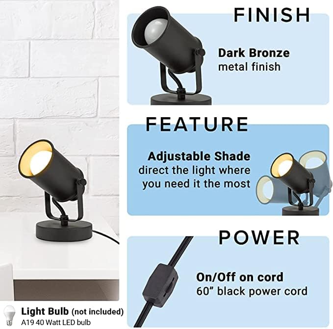 Industrial Adjustable Wall Lamp, Black
