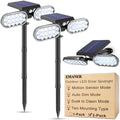 EMANER Motion Solar Lights Outdoor, Solar Floodlight, Stay On or