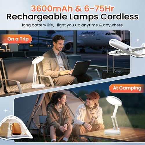 One Fire Rechargeable Table Lamp, 3600mAh Battery Operated