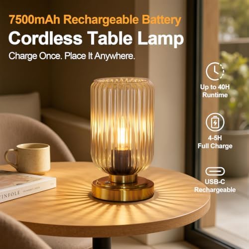 LightRound Cordless Table Lamp, Dimmable