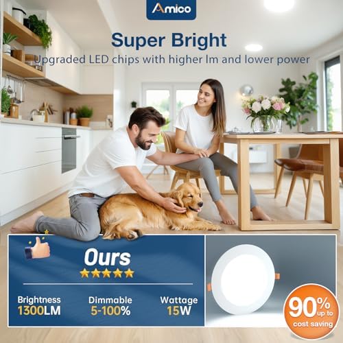 Amico 12 Pack 7 Inch LED Recessed Lighting