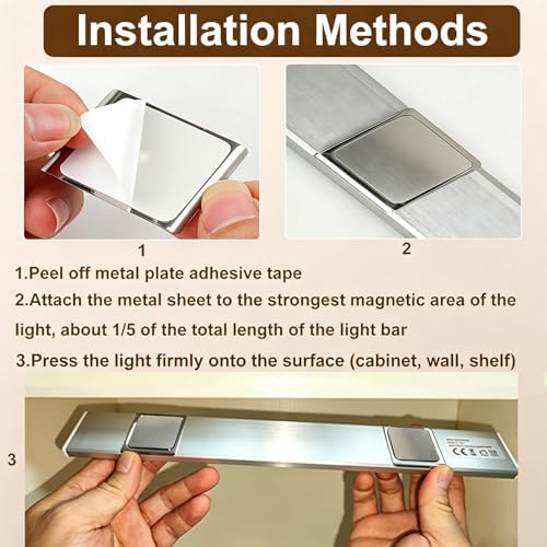 12 inch Wireless Motion Sensor Under Cabinet Lights, 4 Pack