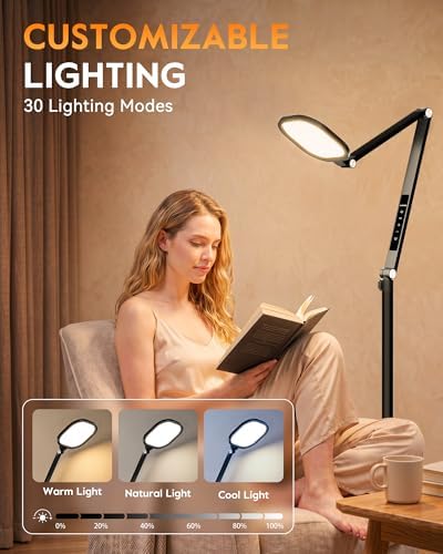 69" Eye-Care LED Reading Floor Lamp with Remote