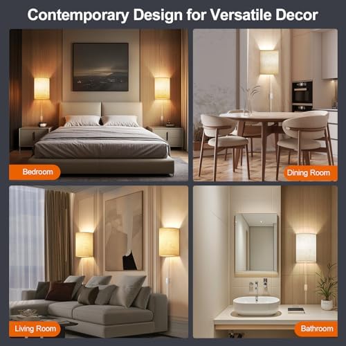Yunaking Plug-in Wall Sconces Set of Two